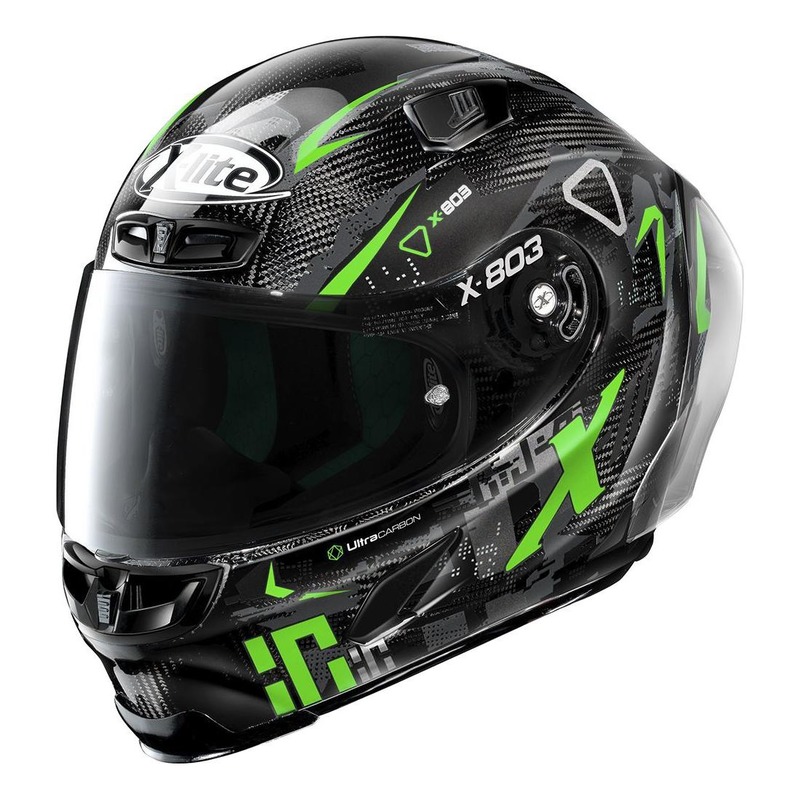 Casque intégral X-Lite X803 RS Ultra Carbon Darko vert/carbone- 2XS