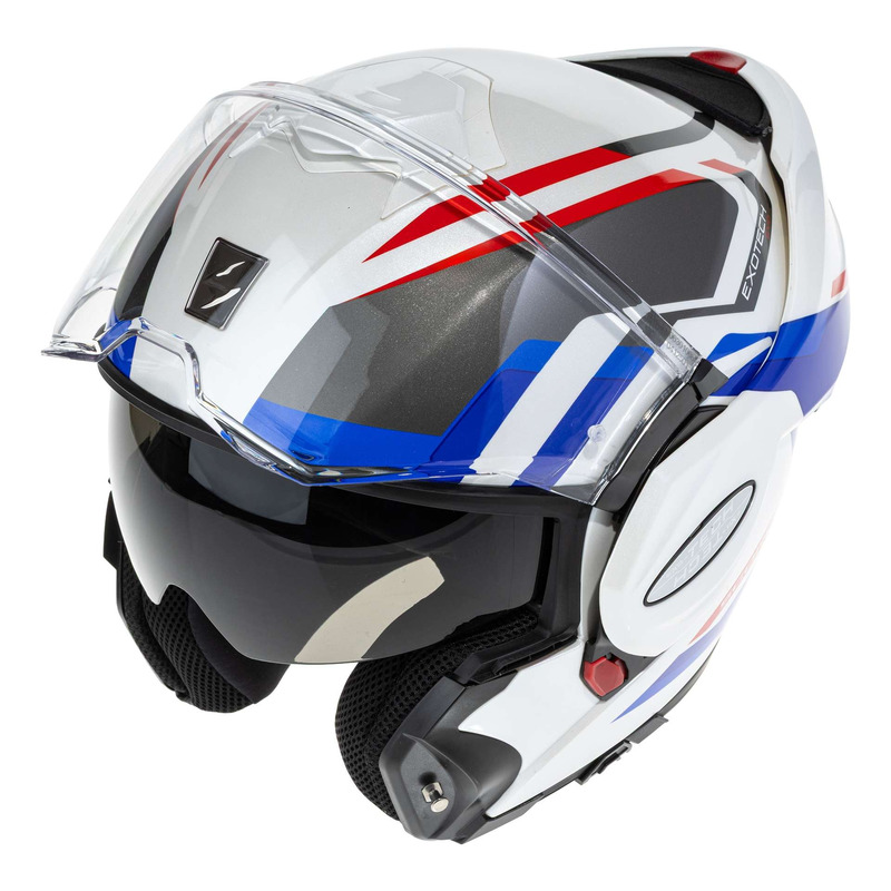Casque modulable Scorpion Exo-Tech Evo Furio white/red/blue