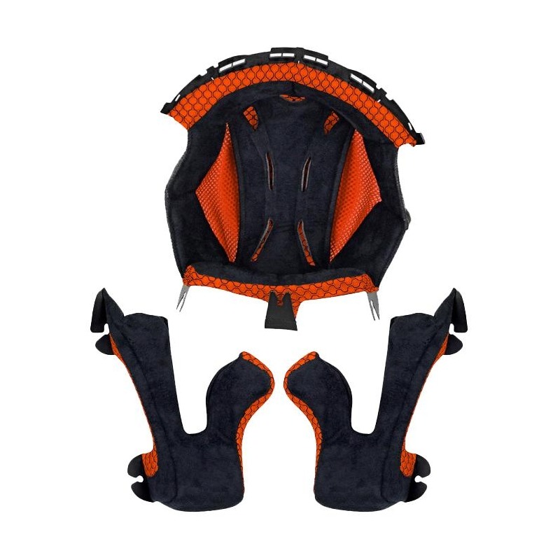Coiffe et mousses de joues Ufo pour casque Onyx rouge- XS
