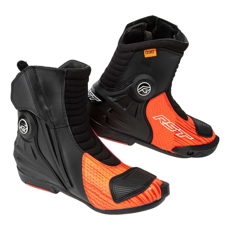 Demi-bottes moto RST TracTech Evo D3O Short noir/rouge