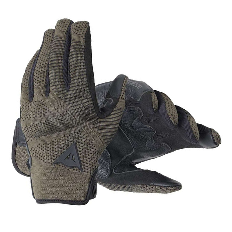 Gants cuir/textile Dainese Argon Knit vert