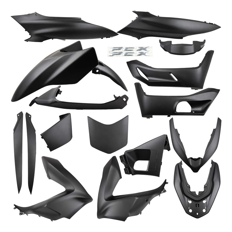 Kit carénage Allpro 17 pièces gris carbone mat Honda PCX 125 2018-20