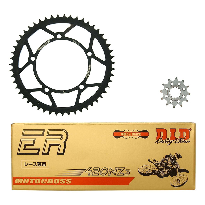 Kit chaîne DID type TT attache rapide pour Yamaha DTR 50 SM 2002