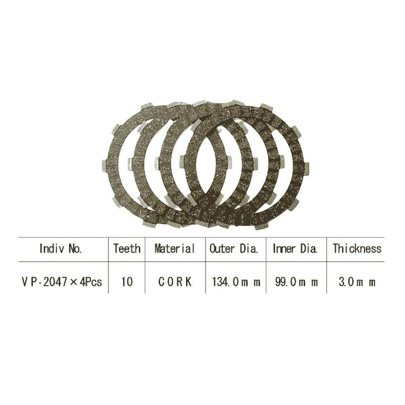 Kit disques d'embrayage garnis Kyoto Yamaha TW 125 99-04