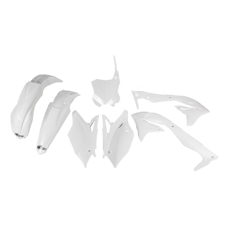 Kit plastique UFO Kawasaki 450 KX-F 16-17 blanc (blanc KA/KT)