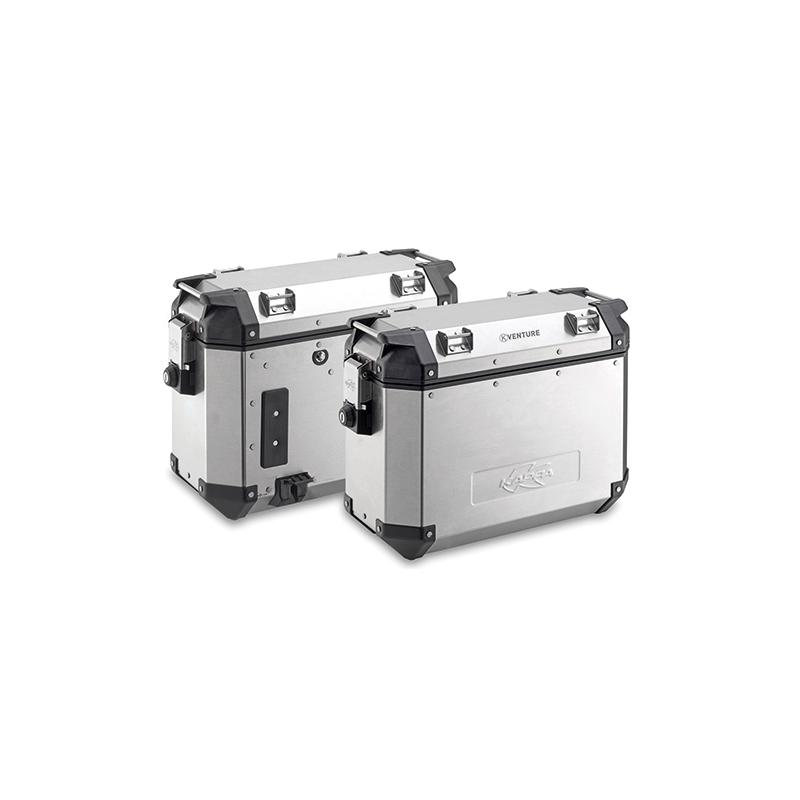 Paire de valises latérales Kappa K-Venture 37+37 Litres aluminium