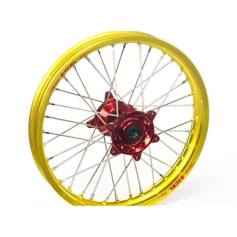 Roue avant Haan Wheels/Excel 21x1,60 Suzuki 250 RM 99-09jaune/rouge