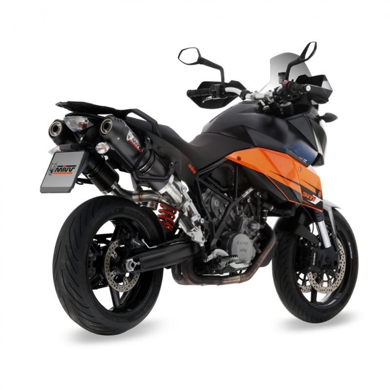 Silencieux double MIVV carbone / casquette carbone KTM Supermoto 990 0