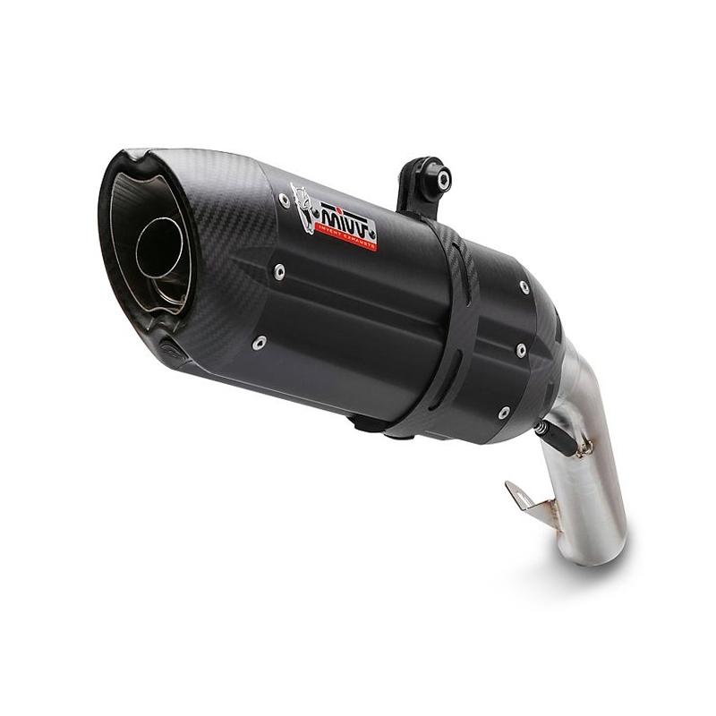 Silencieux double MIVV Suono Steel Black / casquette carbone Ducati Mo