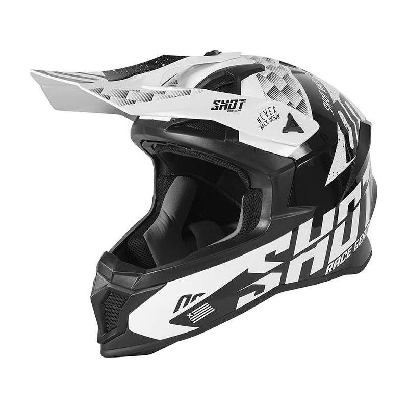 Casque cross Shot Lite Rush brillant noir- XS