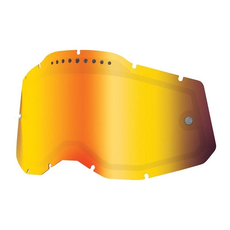 Écran masque cross 100% RC2/AC2/ST2 écran double ventilé iridium or