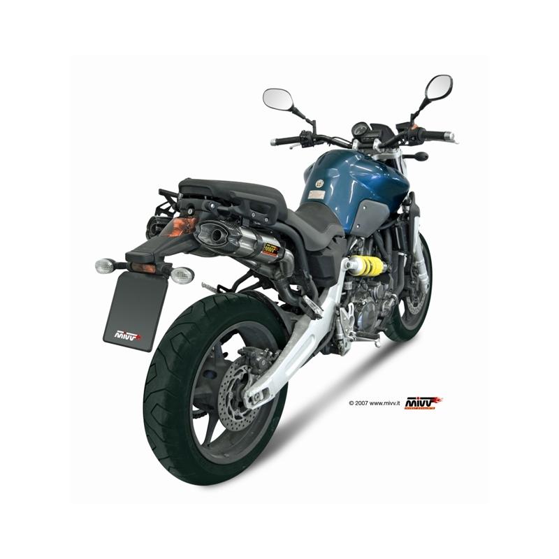 Silencieux double MIVV Suono inox / casquette carbone Yamaha MT-03 06-