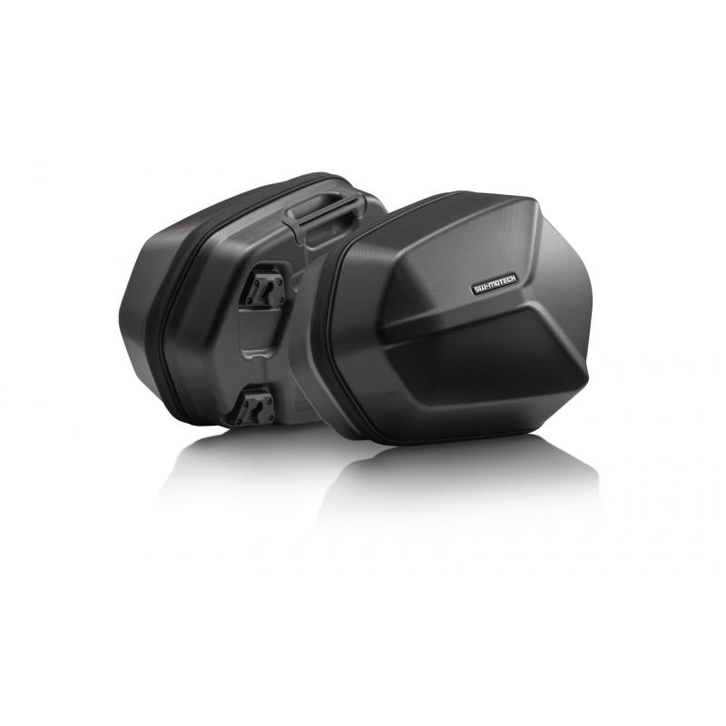 Valises latérale SW-Motech Aero ABS noires support EVO Kawasaki Versy