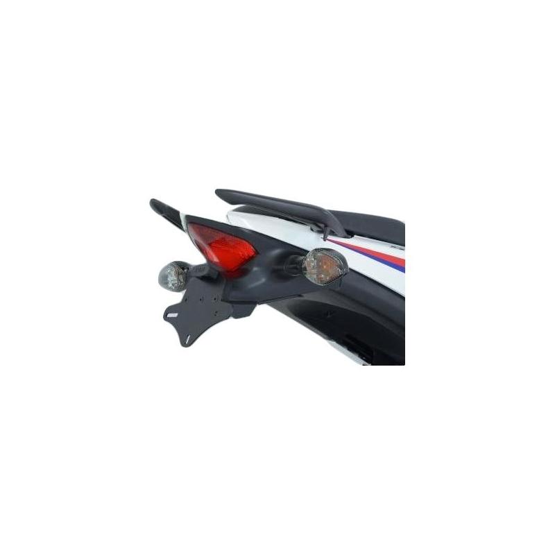 Support de plaque d’immatriculation R&G Racing noir avec cache plastique Honda CBR 500 R 13-15