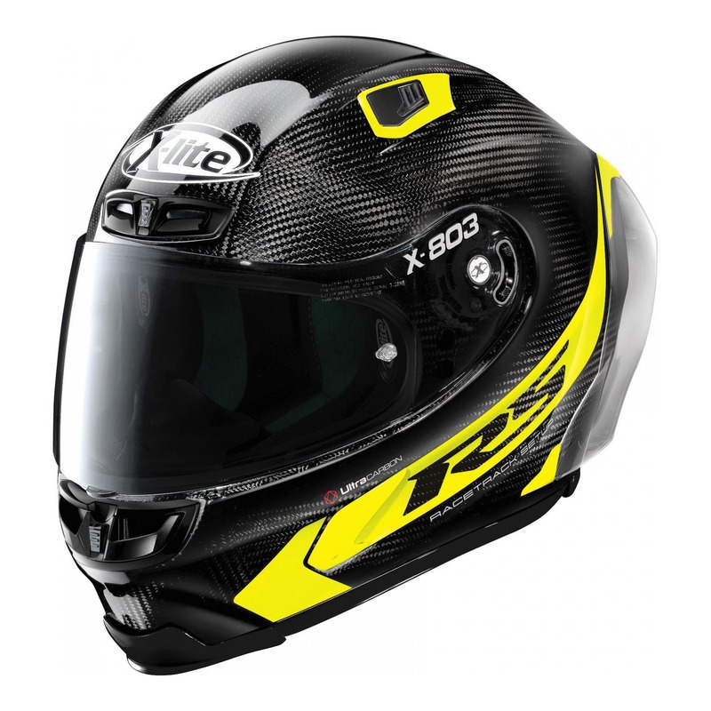 Casque intégral X-Lite X803 RS Ultra Carbon Hot Lap jaune/carbone- 2X