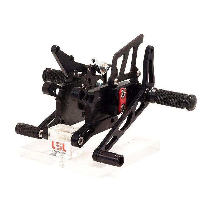 Commandes reculées LSL 2Slide Rearsets noires Suzuki GSX-R 1000 09-16