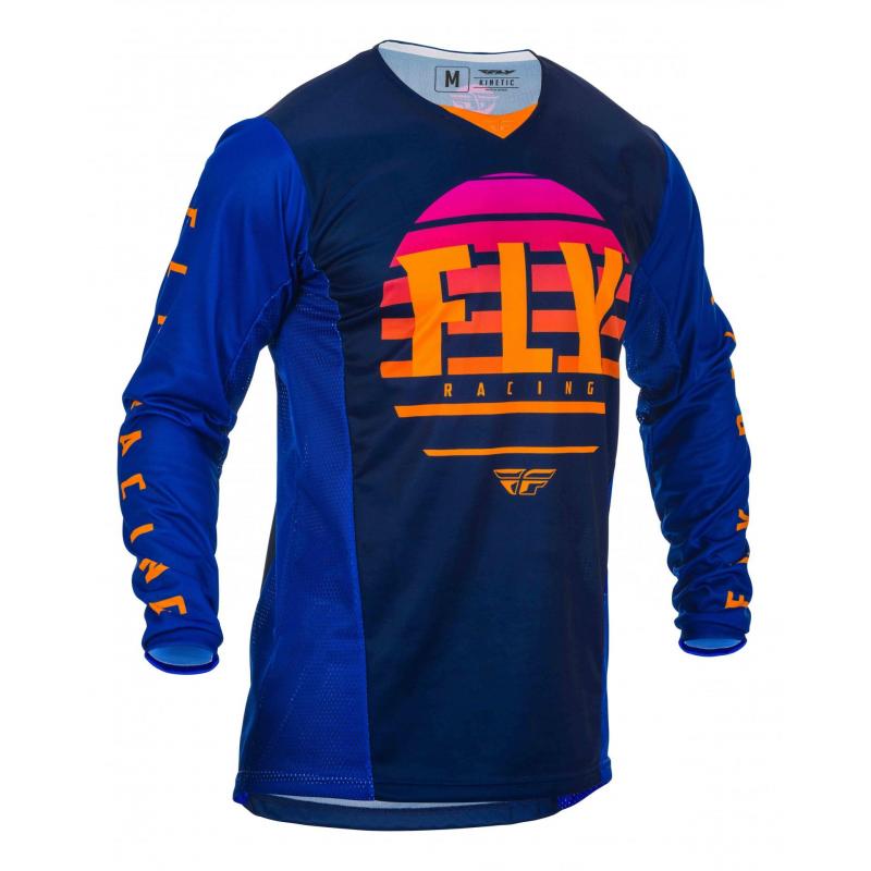 Maillot cross Fly Racing Kinetic K220 midnight/bleu/orange- 2XL