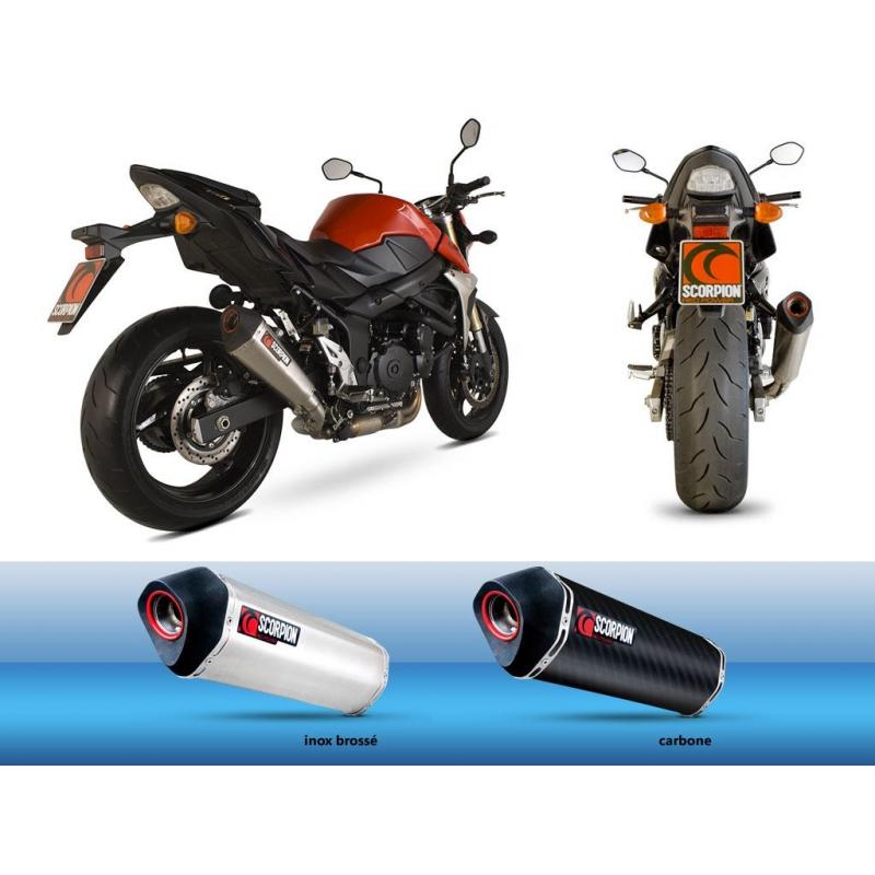 Silencieux homologué Scorpion Serket parallèle carbone pour Suzuki G