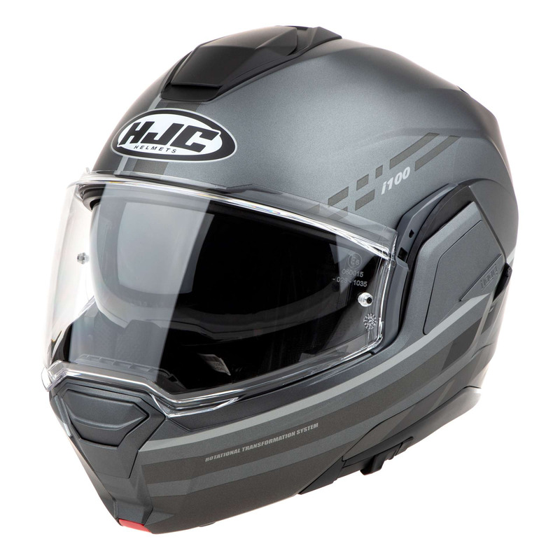 Casque modulable HJC i100 Sysma MC5SF noir/gris mat