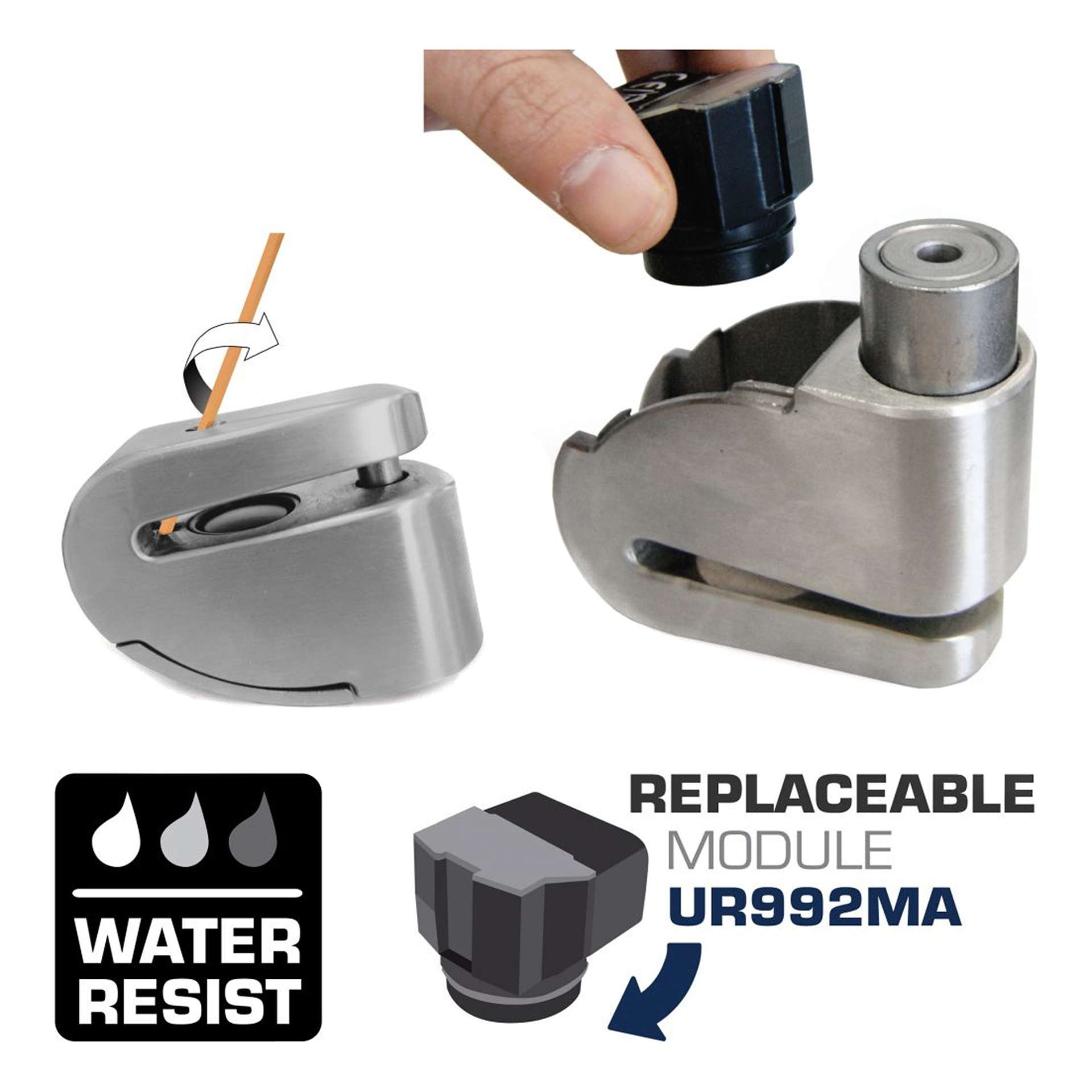 Urban Blocca Disco Antifurto Per Moto E Scooter - Diametro 5,5 Mm - Universale