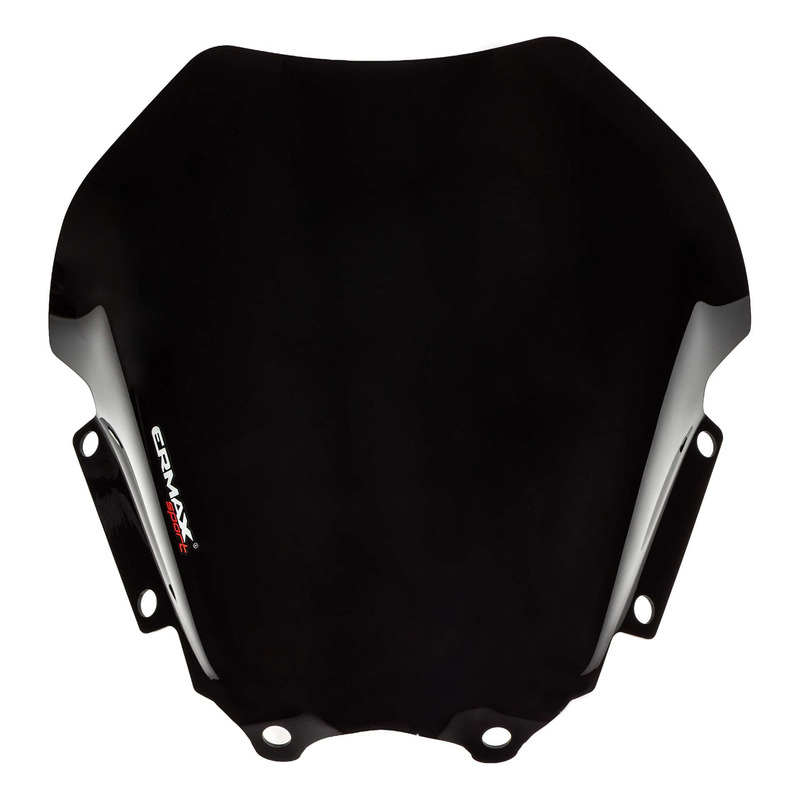 Pare-brise Ermax Sport 40 cm Piaggio MP3 400 07-12 noir foncé opaque