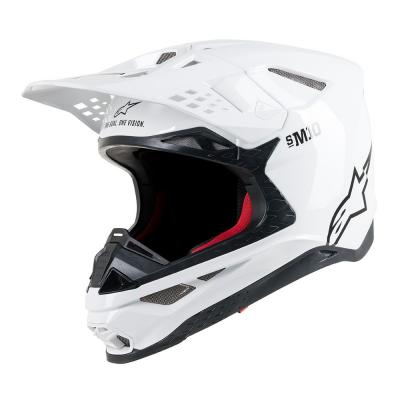 Casque cross Alpinestars Supertech S-M10 Solid blanc brillant