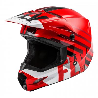 Casque cross Fly Racing Kinetic Thrive rouge/blanc/noir