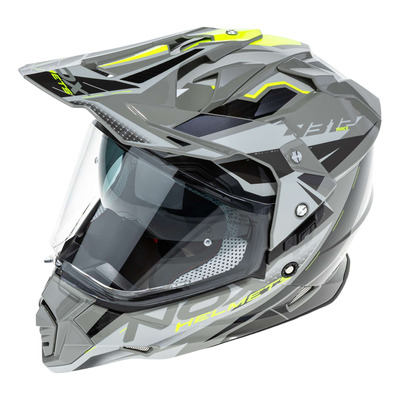 Casque trail Nox N312 Track gris nardo/jaune brillant