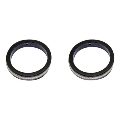 Clignotant avant 2 en 1 LED Custom Dynamics tour de fourche Ø56 mm noir brillant