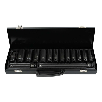Coffret douilles à choc 6 pans JBM 1/2’’ – 15 pièces
