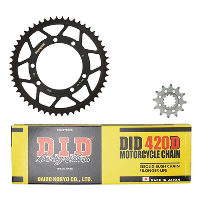Kit chaîne DID qualité standard attache rapide pour Peugeot 50 XP6 89-01