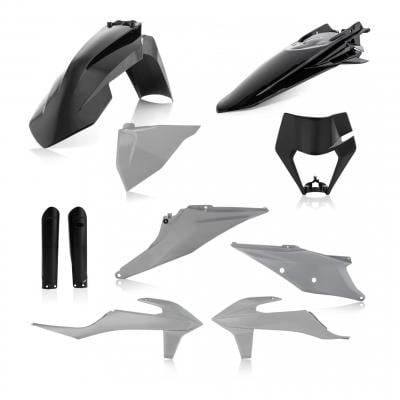 Kit plastique complet Acerbis KTM EXC 150 TPI 20-23 Noir/gris Brillant