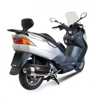 Ligne complète 1x1 MIVV URBAN inox brossé / ABS noir Suzuki Burgman 125 02-06