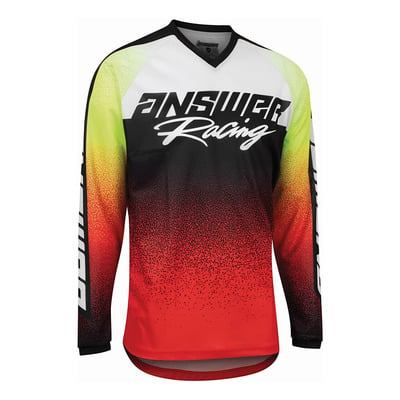 Maillot cross Answer A22 Syncron Prism rouge/jaune fluo