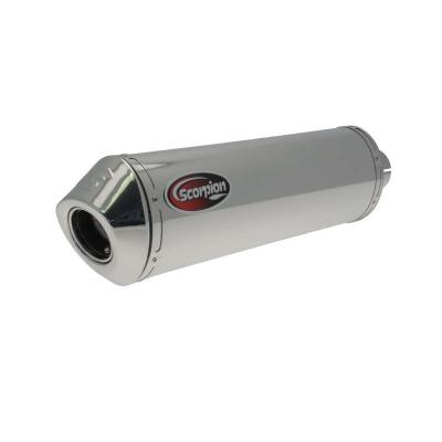 Silencieux Homologué Scorpion Factory Ovale Inox pour Kawasaki Z750 07-12 - Position Standard