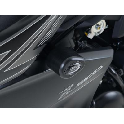 Tampons de protection R&G Racing Aero blanc Kawasaki Z300 15-17