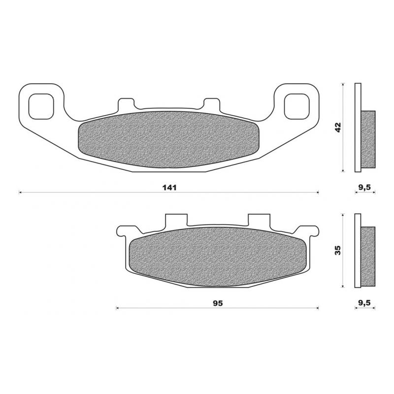 Plaquettes de frein Newfren FD0108BT pour Suzuki 500 GSE 89-95 / 800 V