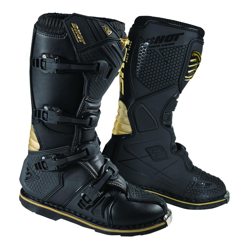 Bottes cross Shot X10 2.0 noir/or- 39