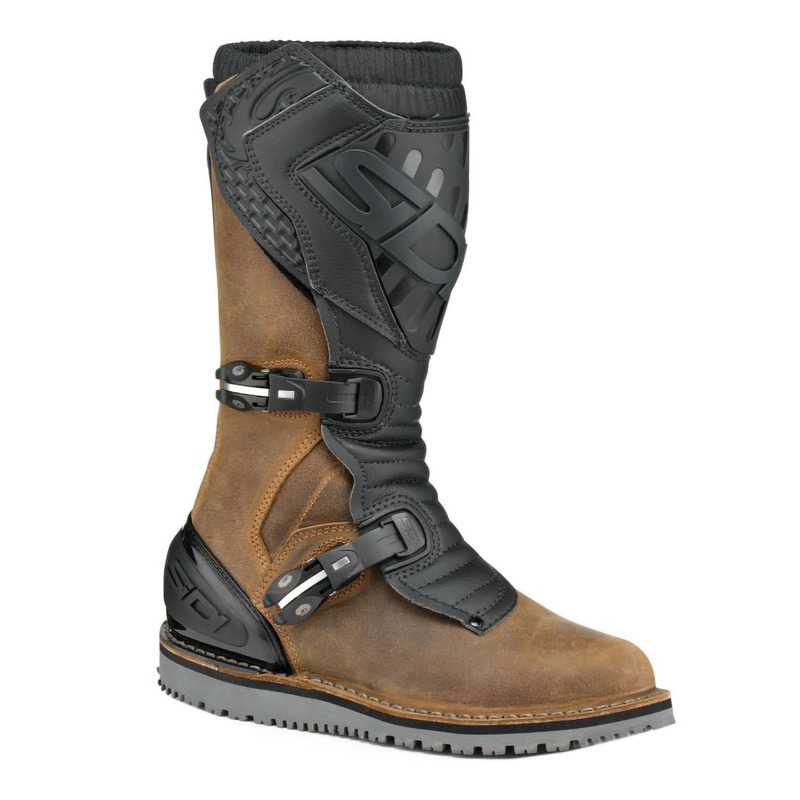 Bottes trial Sidi Zero.2 brun tabac/noir