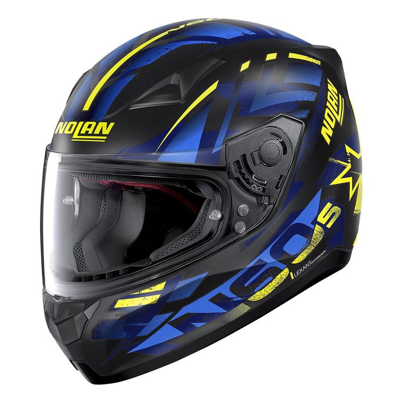 Casque intégral Nolan N60-5 Secutor Mat noir/bleu/jaune- 2XS
