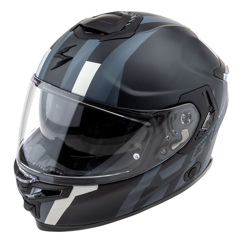 Casque intégral Scorpion Exo-GT SP Air Techlane noir mat/argent