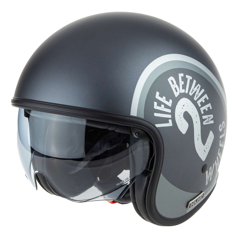 Casque jet HJC V30 Harvey MC5SF noir/gris mat (ECE 22.05)