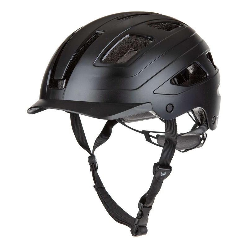 Casque vélo Adulte Safety Labs E-Bahn noir mat avec éclairage LED in