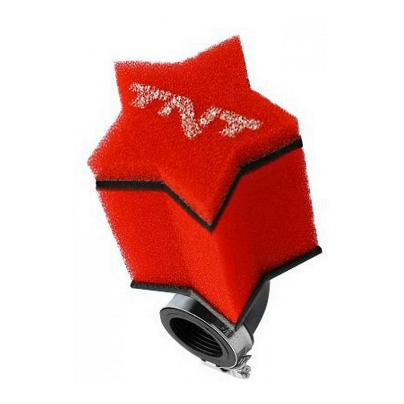 Filtre à air TNT Mousse Star 90° Ø28/35 Rouge