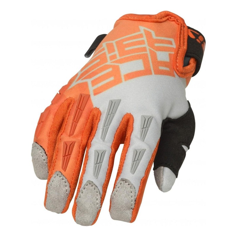 Gants cross enfant Acerbis MX X-K orange/gris- XS