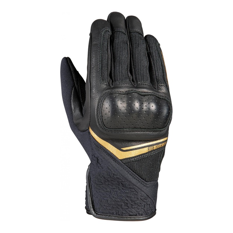 Gants cuir/textile femme Ixon RS Launch lady noir/or- XS