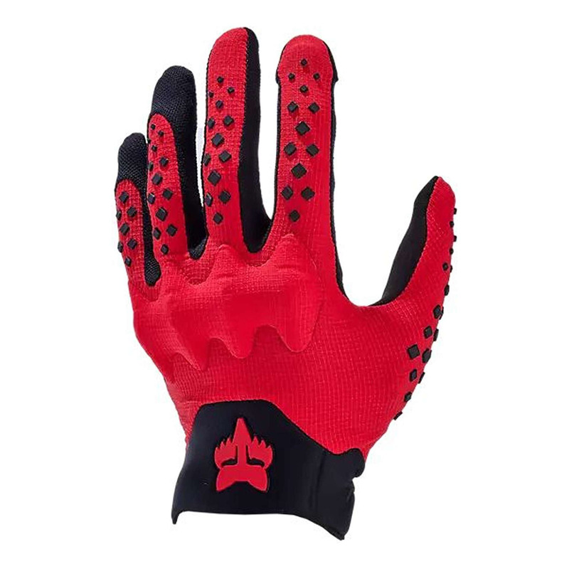 Gants cuir/textile Fox Racing Bomber LT CE fluo red