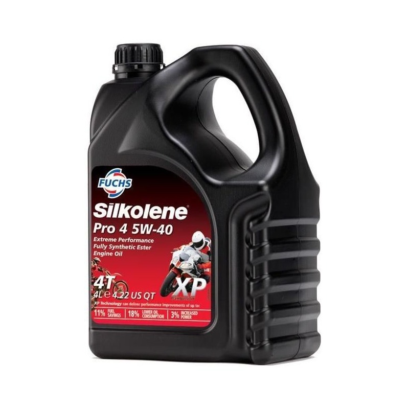 Huile moteur Silkolene Pro 4 5W40 XP 4 temps cube 4L