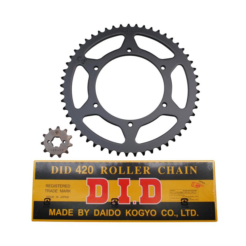 Kit chaîne DID pas 420 11x53 démultiplication d'origine alésage 108