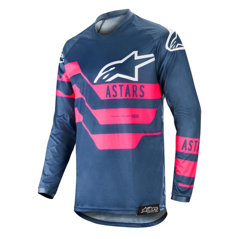 Maillot cross Alpinestars Racer Flagship indigo/dark navy/rose fluo- L